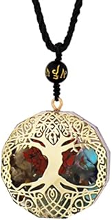 Zinc Cable Chain Orgone Crystal Necklace for Spiritual Healing, Positive Energy Meditation & 7 Chakra Balance