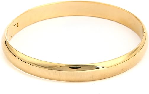 Lobster Claw Clasp 24K Gold Plated Bangle Bracelet with Brass Material for Women - Exquisite Dubai Design
