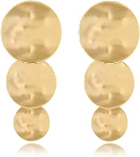 Matte Gold Silver Rectangle Hoop Clip On Earrings for Women Long Geometric Statement Clip Earrings for Women Girls Gift