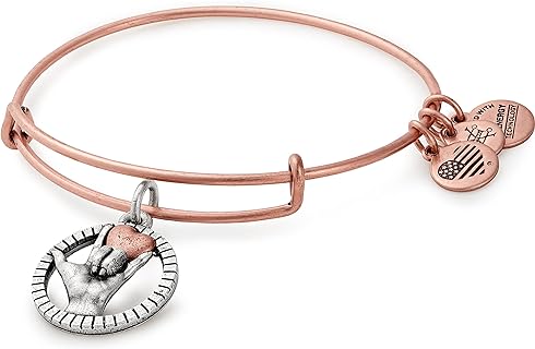 Alex and Ani Love Sign Language Two-Tone Bangle Bracelet