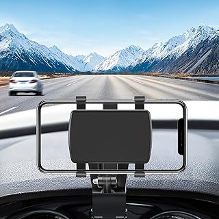 TOFURT Support Téléphone Voiture Noir, Rotatif à 360° en Silicone, pour Tableau de Bord, Idéal pour Smartphones entre 4 à 7 Pouces et GPS