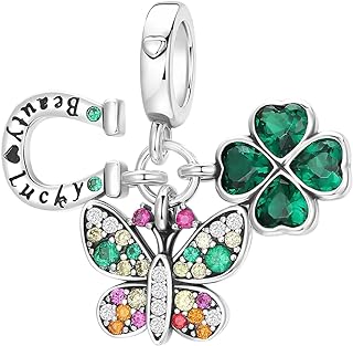 LONGLUCK 925 Sterling Silver Charms for Bracelets and Necklaces Beads Charms Jewelry Mother's Day Gift for Women Girls