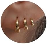 Tasiso Small Hoop Earrings for Women, Dainty 14K Gold Plated Huggie Hoop Earrings Lightweight Hypoallergenic Cubic Zirconia Earring Cute Double CZ Spiral Earrings for Women Girls Trendy Jewelry Gifts