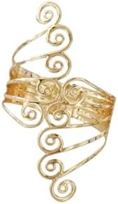 Braided Chain Angel Wing Cuff Bracelet with Easy Hook for Women in Bohemian Design by Caiyao