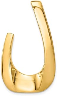 14k Yellow Gold Solid Polished Fits Up To 8mm Omega Slide Jewelry for Women