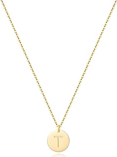 Dainty Initial Necklace,18K Gold Plated Tiny Letter Necklace for Women Jewelry,A-Z Pendant Necklace