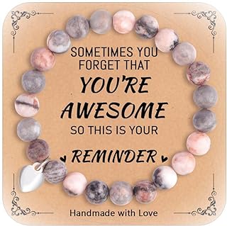 Lobster Claw Clasp Retirement Charm Bracelet - Cord and Bead Chain Style with Genuine Stones - Ideal Gift for Coworker - Healing Crystal Stretch Design