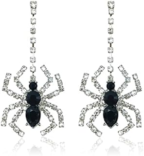 Halloween Earrings for Women Halloween CZ Spider Earrings Halloween Dangle Earrings Halloween Jewelry Gifts for Women Teen Girls
