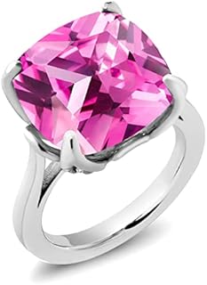 Vintage Pink 925 Sterling Silver Sapphire Engagement Ring for Women, Round Cut Design, Sizes 5-9 Available