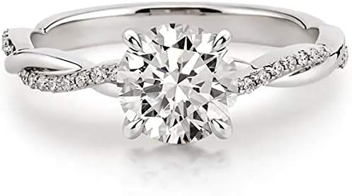 Molioaki 1.16 Carat (ctw) moissanite engagement rings for women 10K 14K 18K gold ring moissanite rings