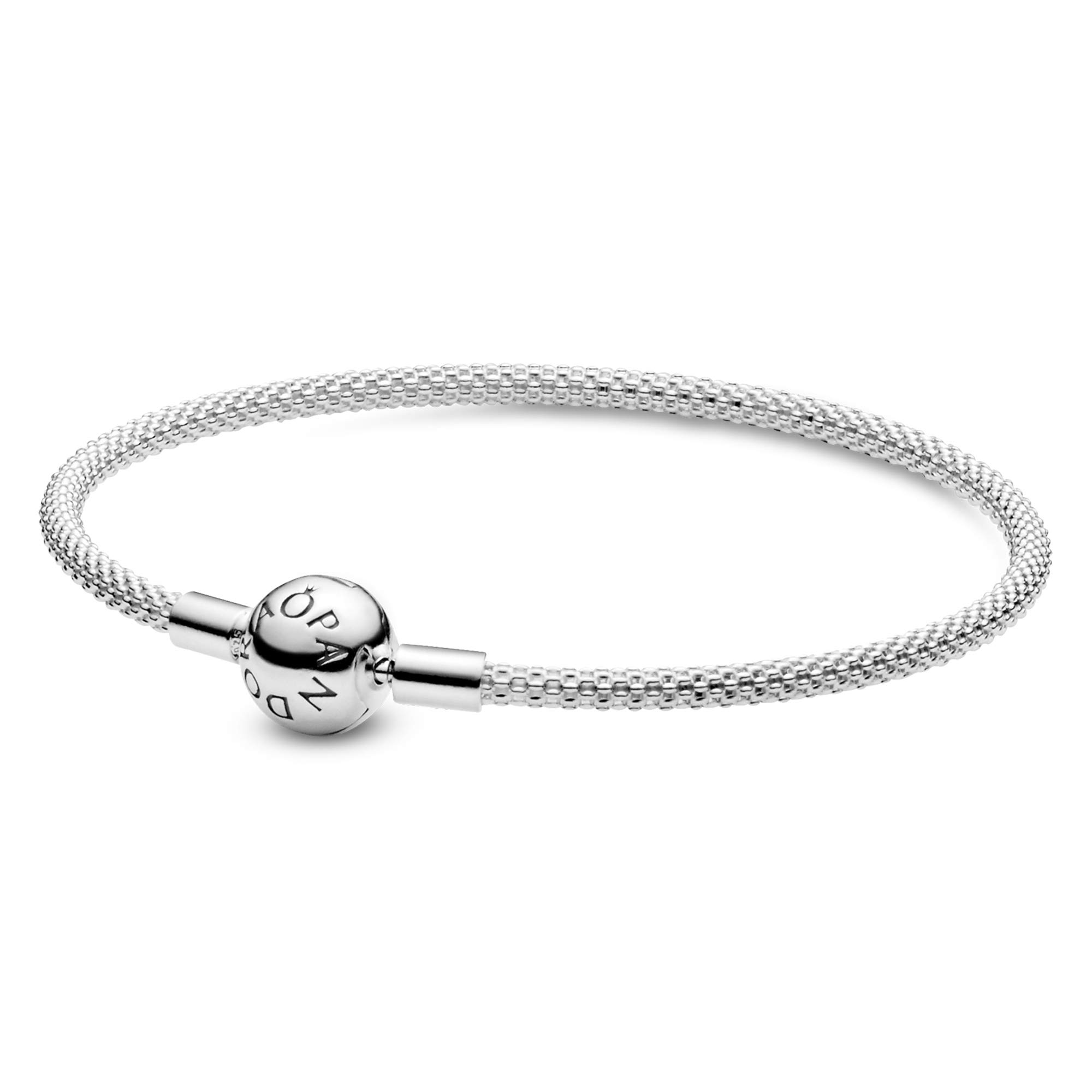 Pandora Moments Mesh Bracelet - Sterling Silver Charm Bracelet for Women - Compatible Moments Charms - Features Sterling Silver - Gift for Her, With Gift Box