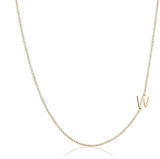 Sterling Silver Side Mini Initial Necklace