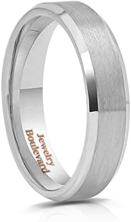 6mm Tungsten Carbide Brushed Finish Bevelled Edges Mens Wedding Anniversary Band Ring Comfort Fit