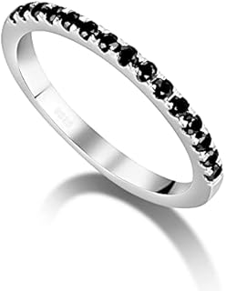 HELLOICE Moissanite Half Eternity Ring for Women Wedding Ring Diamond Promise Rings Sterling Silver Ring D Color VVS1 Clarity Lab Created Diamond Engagement Anniversary Band