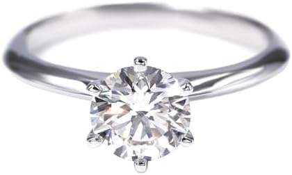 Classic Round Diamond Solitaire Ring I 14K White Gold 6 Prong IGI Certified Lab Created Diamond Wedding Rings for Women