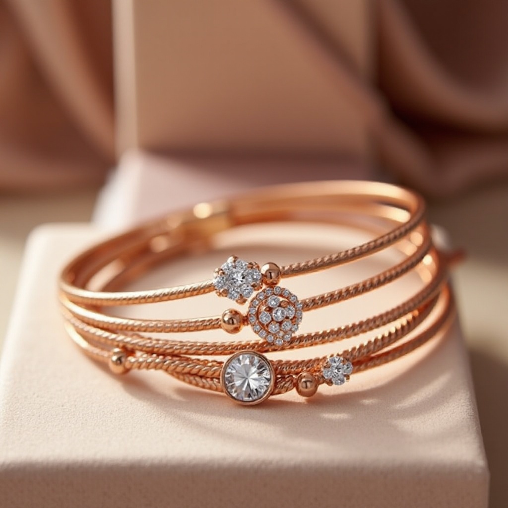 Pulseras de oro rosa tiffany
