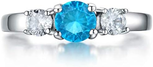 Birthstone Rings Size 1-10 Cubic Zirconia Stainless Steel Birthday Mother's Ring Daughter Gifts Jewelry for Girls Women