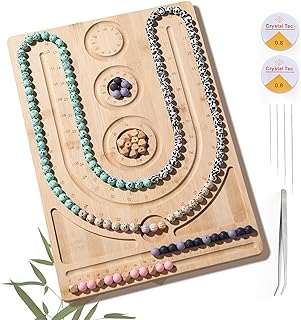 Bead Boards for Jewelry Making, Bracelet Sizer Board, Bracelet Making Board, Bamboo Beading Board, Bead tray for jewelry making and Other Jewelry Necklaces Design, Jewelry Making Supplies Tools
