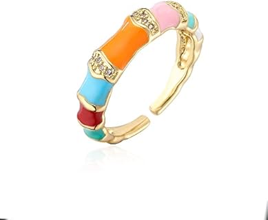 18k Gold Plated Ring Adjustable Handmade Stackable Exaggertad Rings Stackable Gold Rings for Women