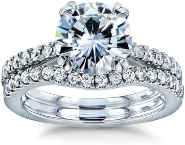 Kobelli Lab Grown Diamond Engagement Ring Wedding Band Bridal Set 1 7/8 CTW 14k Gold (DEF/VS)