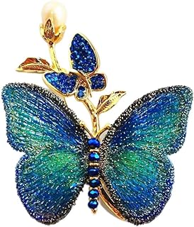 Pearl-Studded Butterfly Brooch with Butterfly Clasp in Copper Alloy – Perfect Women's Gift, Versatile, Stylish, and Lightweight Jewelry Accessory