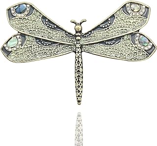 Q&Q Fashion Retro Art Nouveau Victorian Dragonfly Simulated - Pearl Wing French Lapel Brooch Pin Badge