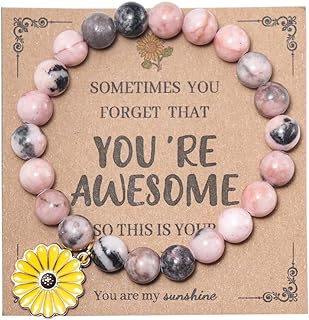 Sunflower Charm Bracelet Gift for Women with Lobster Claw Clasp and Rope Cord Chain, Made in China – Ideal Inspirational Gift for Mom, Daughter, Girlfriend, Sister- Top Quality Zinc Charm Bracelet Without Gemstone