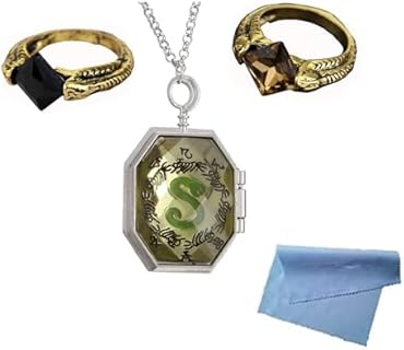 Lobster Clasp Slytherin Wedding Ring With Pearl Accents For Potterheads - Retro Bronze Horcrux Design