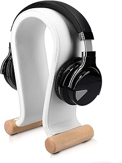 Navaris Universal Gaming Headset Halterung in Weiß, rutschfest mit EVA Pads und Kunstleder Bezug - ideal für On Ear Kopfhörer wie Bose, Beats, Philips, Sennheiser, und Sony