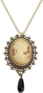 Retro Victorian Necklace Cameo Pendant Necklace Gothic Vintage Gifts Halloween Party gift