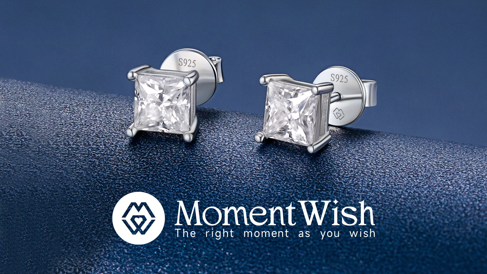 Moissanite Earrings, MomentWish Moissanite Handmade Earrings, D Color VVS1 Simulated Diamond 925 Sterling Silver Solitaire Earrings