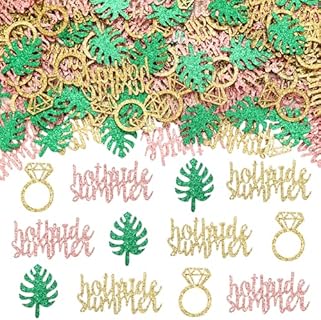 Sursurprise 200-Piece Bachelorette Party Confetti - Gold Glitter Diamond Ring & Hot Bride Summer Themes in High-Quality Paper