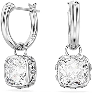 Exquisite Swarovski Crystal Drop Earrings for Women with Post With Snap Down, Elegant Stilla Collection Design
