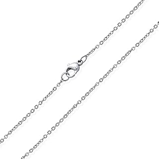 Bling Jewelry Thin 1MM Two Tone Twist Infinity or Diamond-Cut Rolo Cable Chain Necklace Silver Tone Stainless Steel For Women Teen 16 18 20 24 Inch