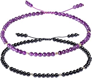 Gorgeous Amethyst Anklet with Bead Chain for Women, Versatile Healing Energy Crystal Foot Jewelry - Perfect Gift for Ladies