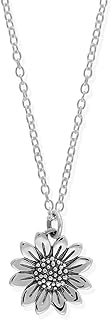 Boma Jewelry Sterling Silver Sunflower Pendant Necklace, 18 Inches