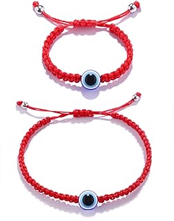 Evil Eye Bracelet Adjustable Lucky Red String Kabbalah Protection Bracelet Mommy and Me Matching Bracelet Set for Family boys girls