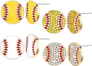 Crystal-Studded Zinc Basketball Earrings with Push Back for Women - Sparkly Rhinestone Sports Jewelry with Hypoallergenic Round Design