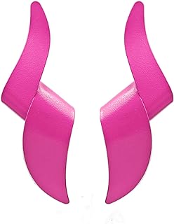 Hot Pink Spiral Earrings Twisted Curved Stud Earrings Irregular Geometry Big Earrings Drop Earrings Jewelry for Women