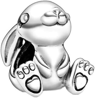 Bellestory Nini The Rabbit Charm Sterling Silver Cute Bunny Bead fit European Bracelets