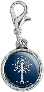 GRAPHICS & MORE Lord of the Rings Tree of Gondor Antiqued Bracelet Pendant Zipper Pull Charm with Lobster Clasp