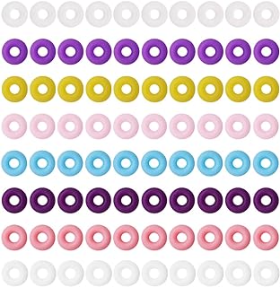 EXCEART Silicone Bead Stoppers for Bracelets - Durable, Lightweight, Versatile DIY Jewelry Making Accessories with Anti-skid Design - Pack of 100