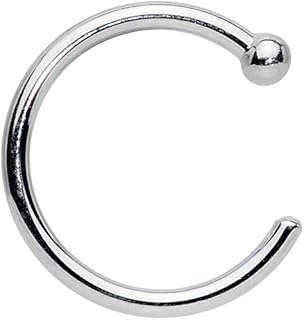 Subtle Elegance 14k White Gold Nose Hoop by Body Candy - Handcrafted in the USA, 20 Gauge with Small 6mm Diameter