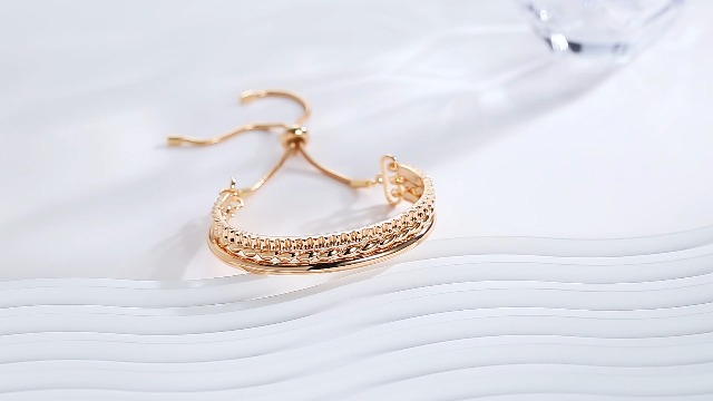 Dainty Gold Chain Bracelet for Women 14k Gold Plated Stacking Bracelet Adjustable Slider Bracelet Gold Ball Bracelets