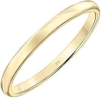 Brilliant Expressions Low Dome 10K Rose Gold Wedding Ring with Comfort Fit for Men and Women, Simplistic Design