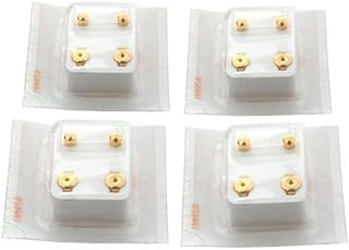 Studex 24K Gold Earrings Plated Ball Stud Piercing Jewelry, Pack of 4 Pairs