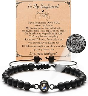 "I Love You" 100 Languages Stainless Steel Bead Chain Bracelet with Slide Clasp for Men - Perfect Gift for Boyfriend, Husband, Son or Dad on Birthday, Valentine's Day, Anniversary or Christmas