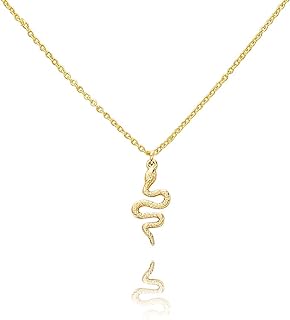 Women's Copper Gold and Silver Layered Snake Necklace with Lobster Clasp and Snake Chain