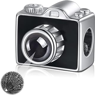 Chinese Made Camera Charm Bracelet, 925 Sterling Silver with 'I Love You' in 100 Languages, Personalised Photo Memory Jewelry for Women and Girls