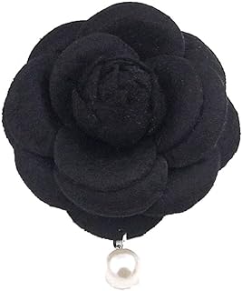 Bohemian Pearl Safety Brooch Pins Flower Brooch Hair Flowers Hairpin Headpieces,Brooch Pins Shawl Clips for Women Girls Rose Collar Brooch